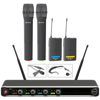 Alternative view of Chord NU4-C - Quad Wireless Combo Mic System