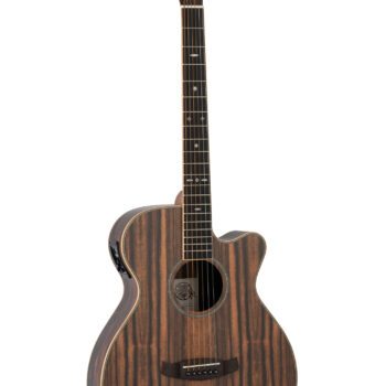 Tanglewood TRU4CE AE Reunion - Super Folk Figured Ebony Guitar w/ Pickup + Bag