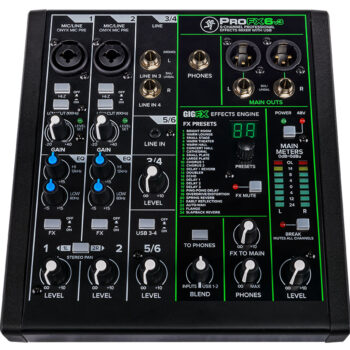 Mackie ProFX6 v3 6 Channel Professional Effects Mixer with USB