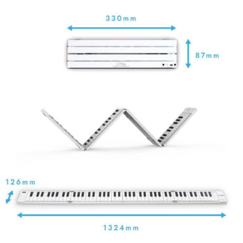 Alternative view of Carry-On FP88 WT - 88 Key Folding Piano (White)