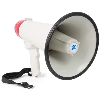 Vonyx MEG050 - 50W Megaphone w/ Builtin Amp/Detachable Anti-Howl Mic