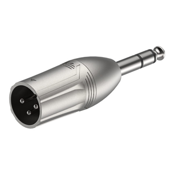 Roxtone Adapter: 6.3mm ST MALE - 3P XLR MALE Plug *[RA3XMJM]