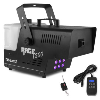 Beamz Rage1800 LED - 1800W DMX Smoke Machine w/ LED's & Timer Controller