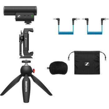 Sennheiser MKE 400 Mobile Kit - Camera-Mount Shotgun Microphone w/ Smartphone Recording Bundle (SEN-509257)