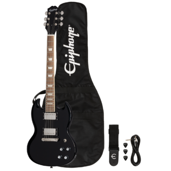 Epiphone Power Players SG - Electric Guitar Pack w/ Bag/Cabl/Picks (Ebony) [ES1PPSG-EB]