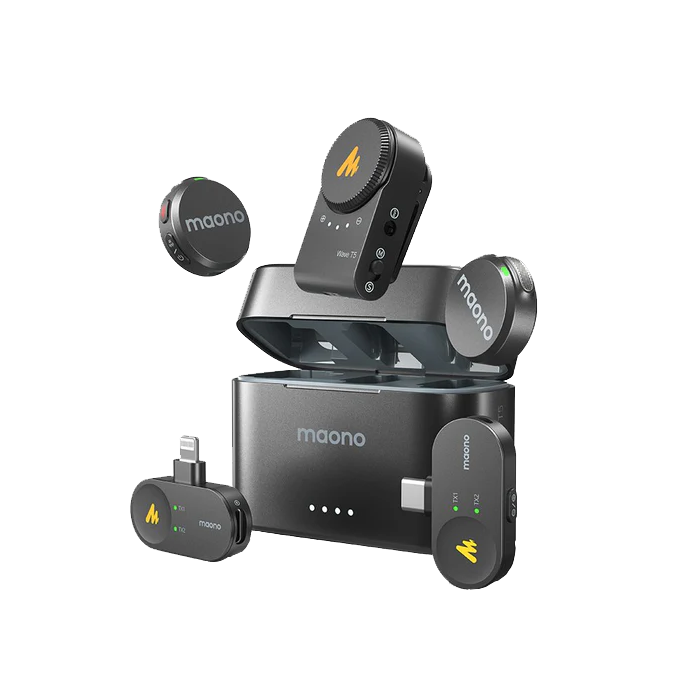 Maono Wave T5 Combo - Dual Wireless Microphone (Camera