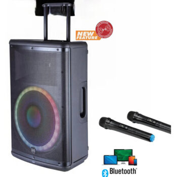 PowerWorks AQM-15A - 15" Battery Powered Trolley Speaker System