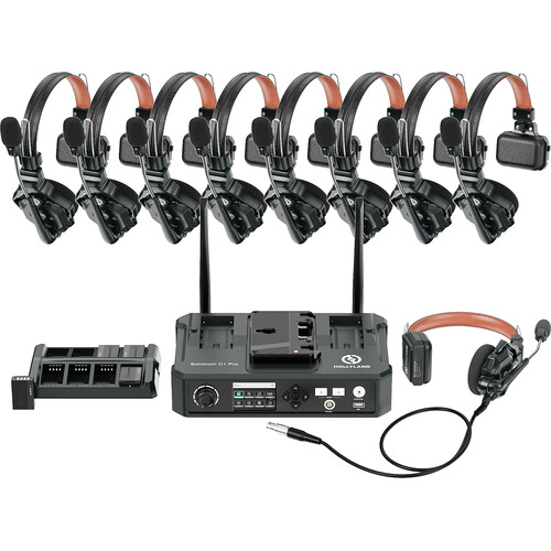 Hollyland Solidcom C1 Pro Hub8S - 9-Person Full-Duplex Wireless Intercom System with Hub