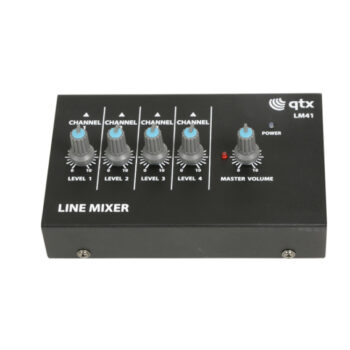 QTX LM41 - 4 Channel Mono Mini Line Level Mixer [170.204]