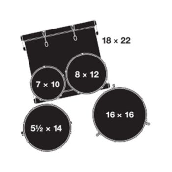 Alternative view of Gretsch CM1-E825 BS Catalina Maple - 5 Piece Shell Pack with w/ 22" Kick