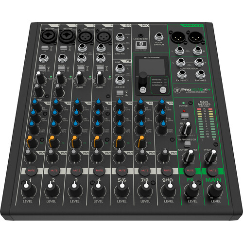 Mackie ProFX10 v3+ - 10-Channel Analog Mixer w/ Built-In FX/ USB Recording/ Bluetooth