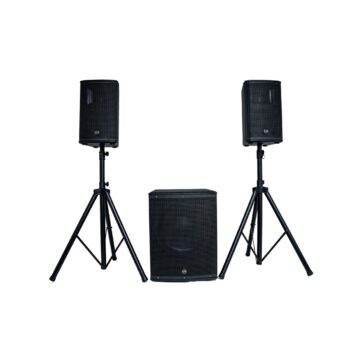 PowerWorks Mercury P15.2 MKII - Portable PA System with Mixer/DSP/BT (stands included)