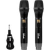Gemini GMU M200 - Dual Wireless UHF Handheld Microphone System with Plug-In Receiver