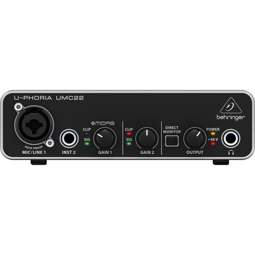 Behringer U-Phoria UMC22 - 2×2 USB Audio Interface