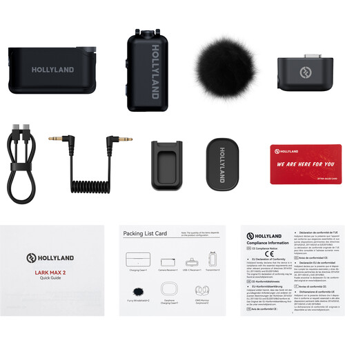 Hollyland Lark Max 2 Solo - Wireless Mic System for Cameras