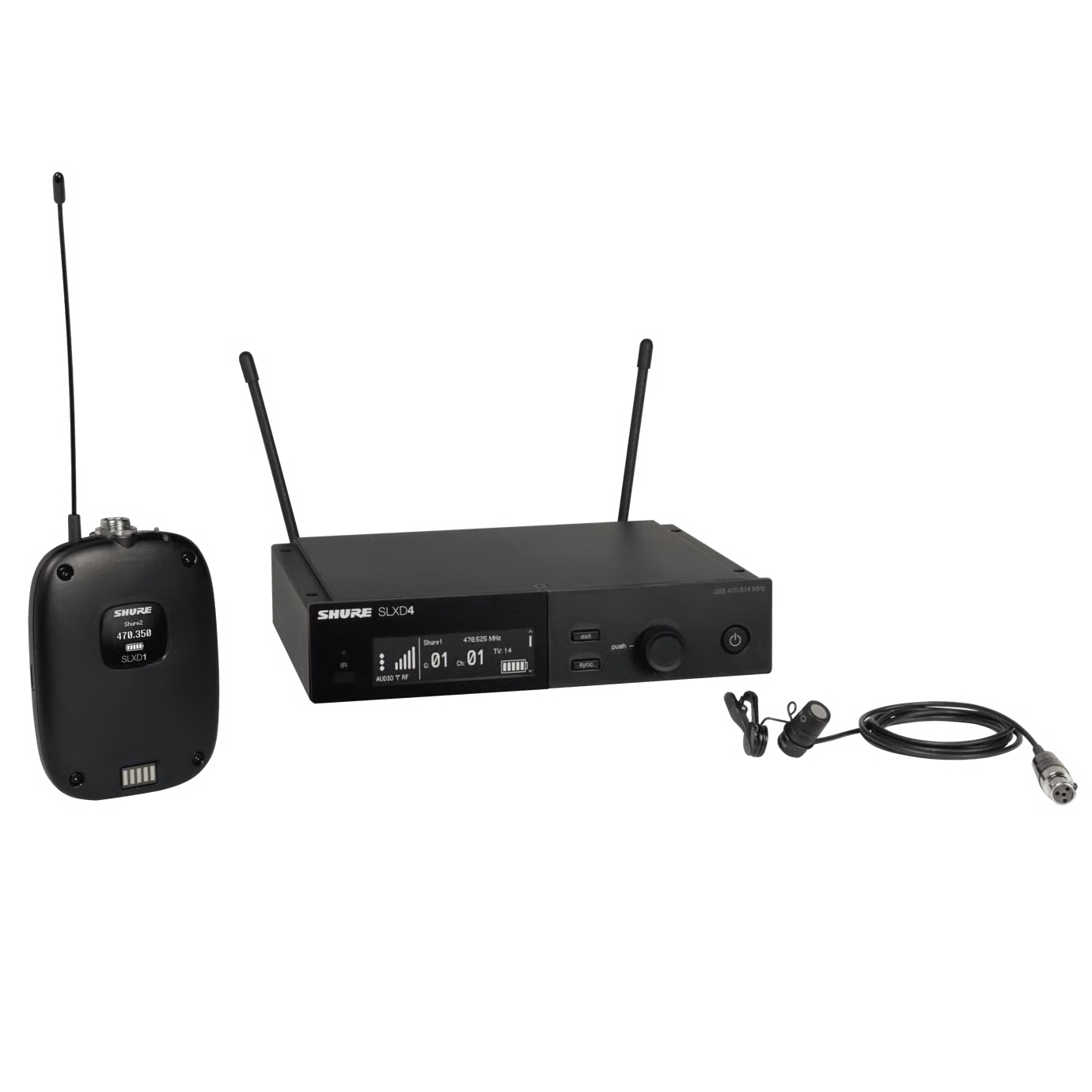 Shure SLXD4-G59/SLXD1-WL185 - Digital Wireless Microphone System