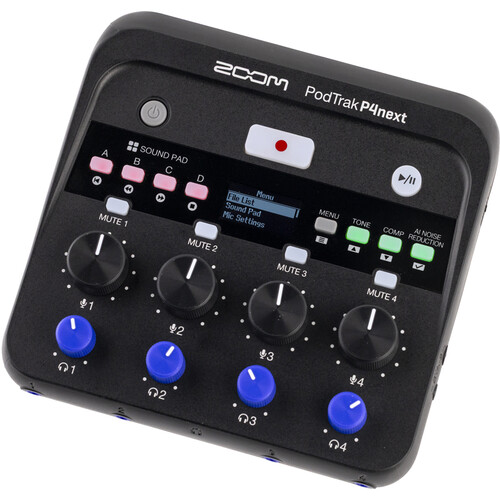 Zoom PodTrak P4next - Portable Multitrack Podcast Recorder