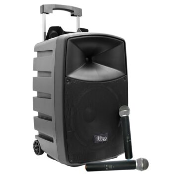 FILO FDA12PA 12 INCH PORTABLE PA SPEAKER 2x UHF MICS