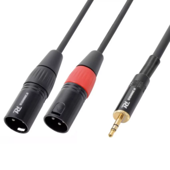PD Connex Signal Cable 176.020: 2x XLR MALE - 3.5mm STEREO Plug (1.5M)