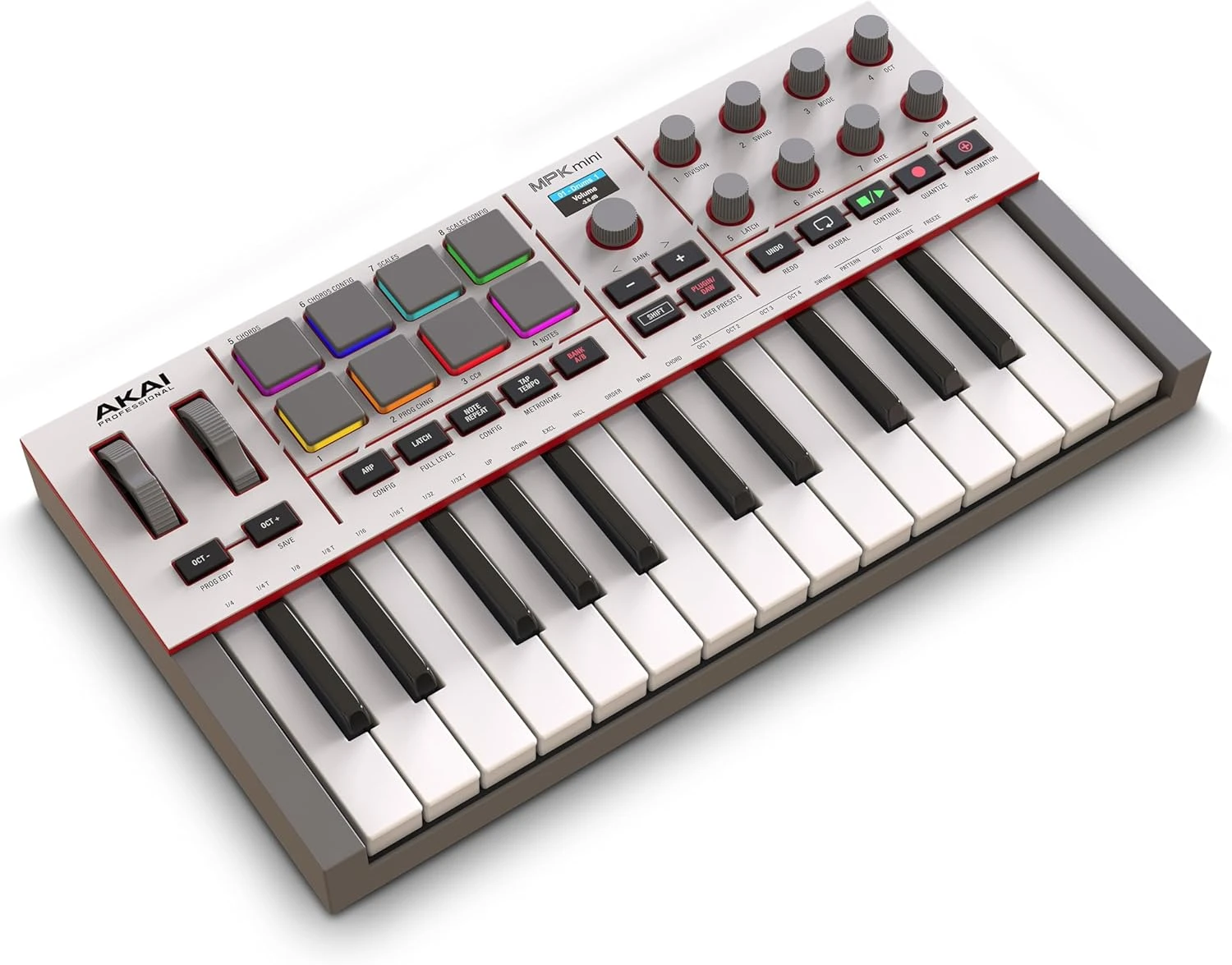 美品 AKAI MPK mini ホワイト 25鍵 MIDIキーボード Akai MPK Mini IV 25-Key USB MIDI Keyboard Controller (White