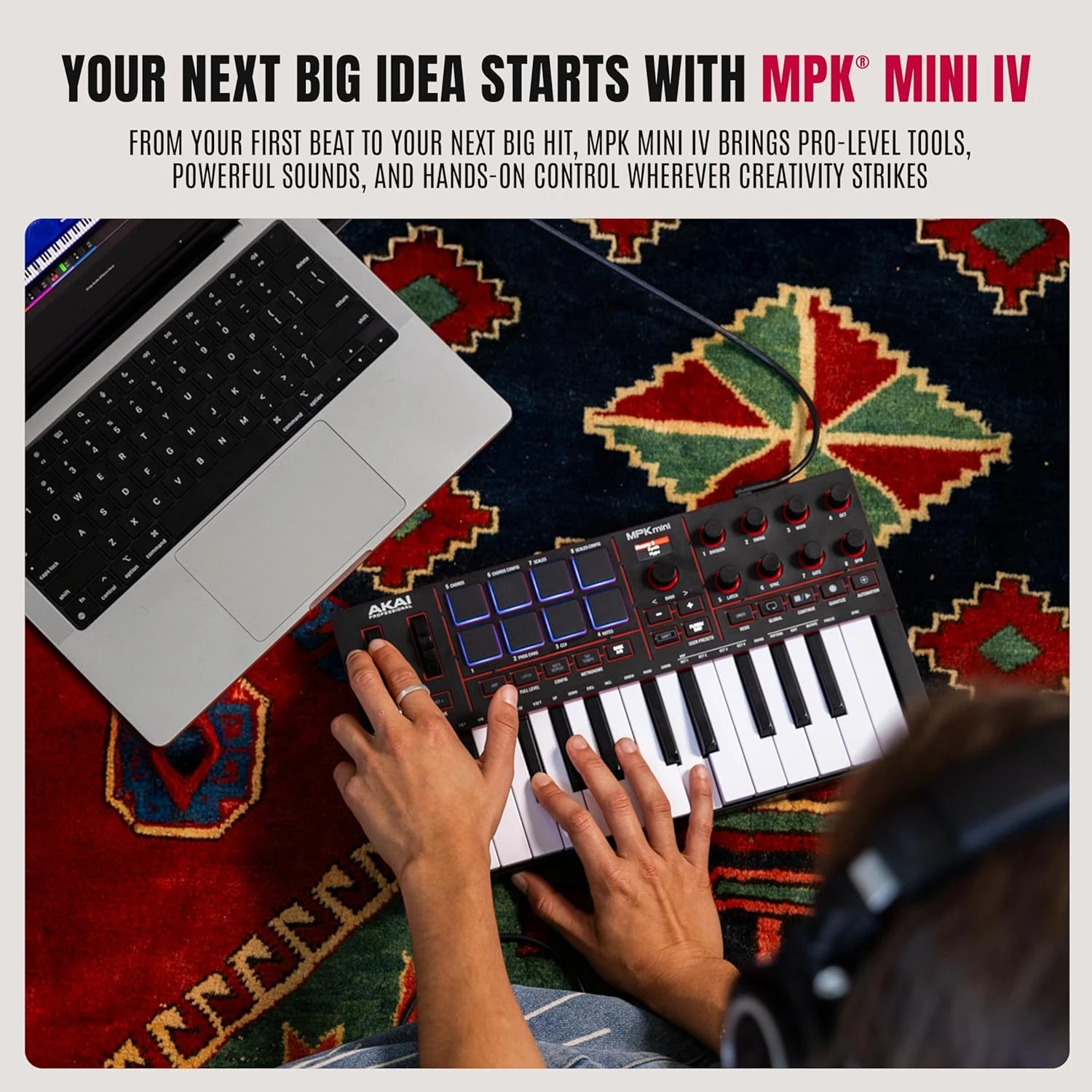 Akai MPK Mini IV 25-Key USB MIDI Keyboard Controller (Black