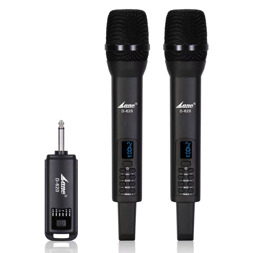 Lane Pro D-620 Dual Wireless Handheld Microphone System